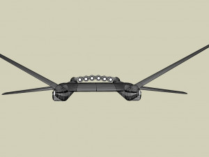 Ekranoplan sea launch 3D Model