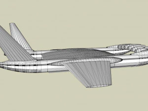 Ekranoplan sea launch 3D Model