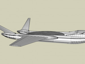 Ekranoplan sea launch 3D Model