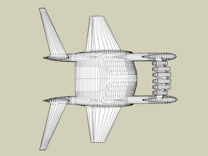 Ekranoplan sea launch 3D Model