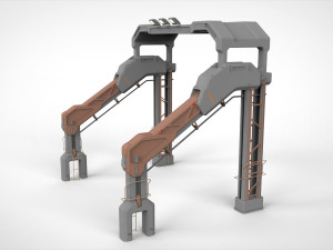Sci-fi architecture kitbash 1 3D Модель