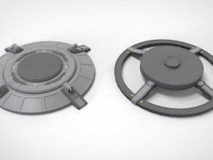 Sci-fi architecture kitbash 1 3D Модель