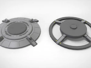 Sci-fi architecture kitbash 1 3D Model