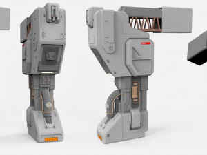 Sci-fi architecture kitbash 1 3D Model