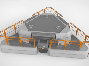 Sci-fi architecture kitbash 1 3D Model