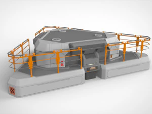 Sci-fi architecture kitbash 1 3D Model