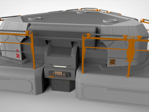 Sci-fi architecture kitbash 1 3D Модель