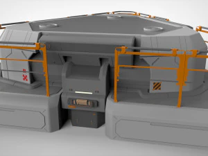 Sci-fi architecture kitbash 1 3D Model