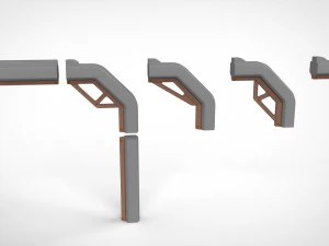 Sci-fi architecture kitbash 1 3D Model