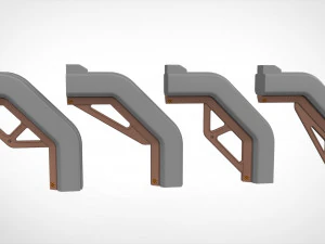 Sci-fi architecture kitbash 1 3D Model