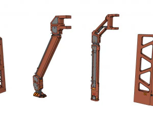 Sci-fi architecture kitbash 1 3D Model