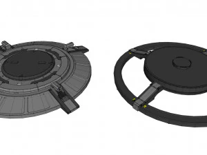 Sci-fi architecture kitbash 1 3D Model