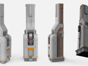 Sci-fi architecture kitbash 2 3D Model