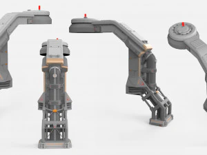Sci-fi architecture kitbash 2 3D Model