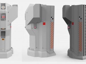 Sci-fi architecture kitbash 2 Model 3D