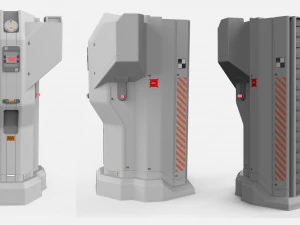 Sci-fi architecture kitbash 2 3D Model