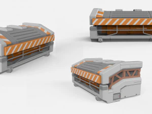 Sci-fi architecture kitbash 2 3D Model