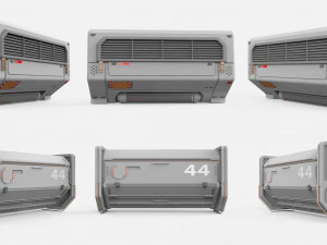 Sci-fi architecture kitbash 2 3D Model