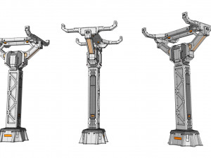 Sci-fi architecture kitbash 2 Model 3D