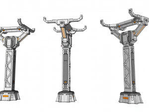 Sci-fi architecture kitbash 2 3D Model