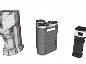 Sci-fi architecture kitbash 2 Model 3D