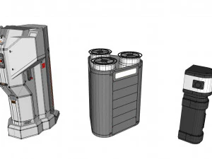 Sci-fi architecture kitbash 2 3D Model