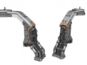 Sci-fi architecture kitbash 2 Model 3D