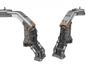 Sci-fi architecture kitbash 2 3D Model