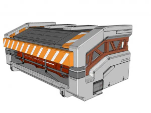 Sci-fi architecture kitbash 2 3D Model