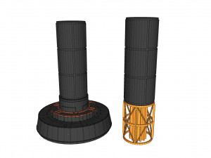 Sci-fi architecture kitbash 2 Model 3D