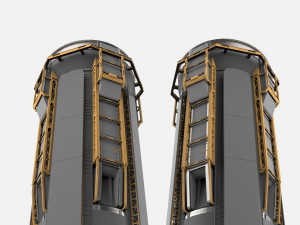 Sci-fi architecture kitbash 3 Modèle 3D