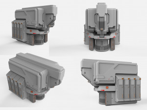 Sci-fi architecture kitbash 3 Modèle 3D