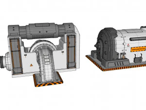 Sci-fi architecture kitbash 3 3D Model