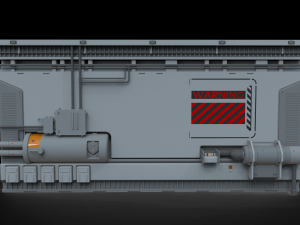Sci-fi architecture kitbash 4 Model 3D