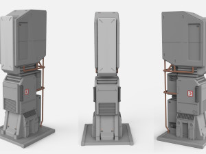 Sci-fi architecture kitbash 4 Model 3D