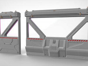 Sci-fi architecture kitbash 4 Model 3D