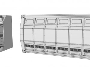 Sci-fi architecture kitbash 4 Model 3D