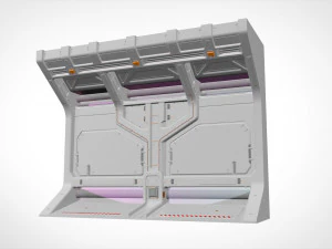 Sci-fi architecture kitbash 5 3D Model