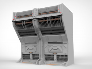 Sci-fi architecture kitbash 5 3D Model