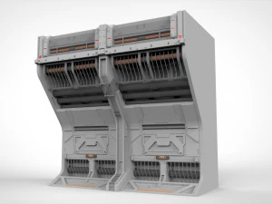 Sci-fi architecture kitbash 5 3D Model