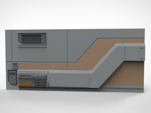Sci-fi architecture kitbash 5 3D Model