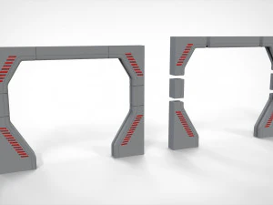 Sci-fi architecture kitbash 5 3D Model