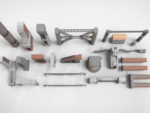 Sci-fi architecture kitbash 6 3D मॉडल