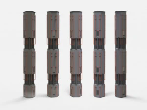 Sci-fi architecture kitbash 6 3D Model