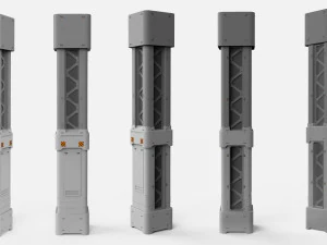 Sci-fi architecture kitbash 6 3D Model