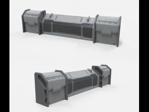 Sci-fi architecture kitbash 6 3D Model