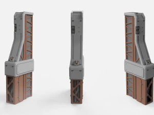 Sci-fi architecture kitbash 6 3D Model