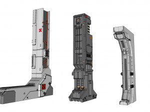 Sci-fi architecture kitbash 6 3D मॉडल