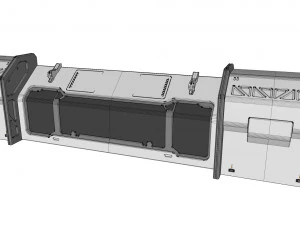 Sci-fi architecture kitbash 6 3D Model