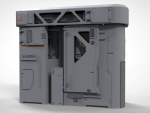 Sci-fi architecture kitbash 7 3D Model